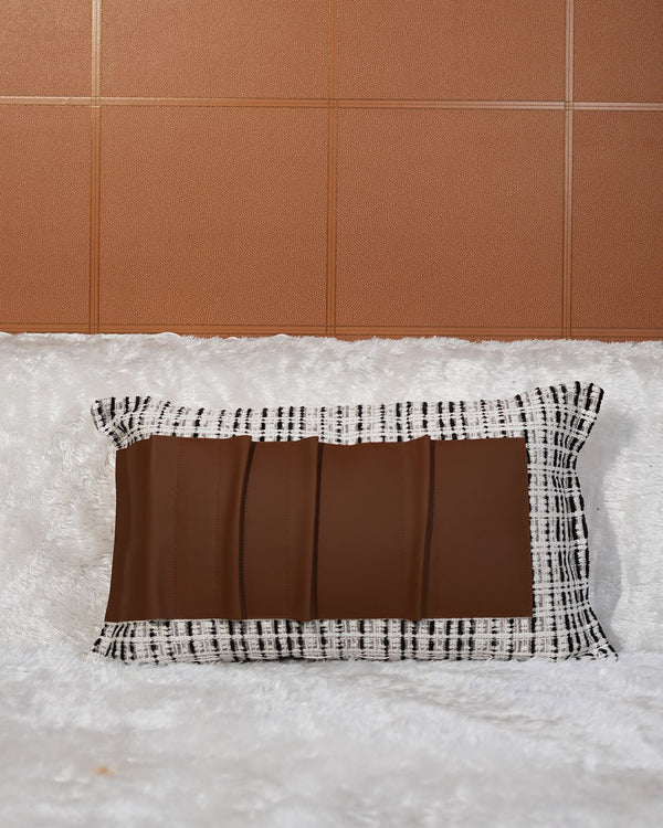 Monochrome Weave Panel Cushion Cover