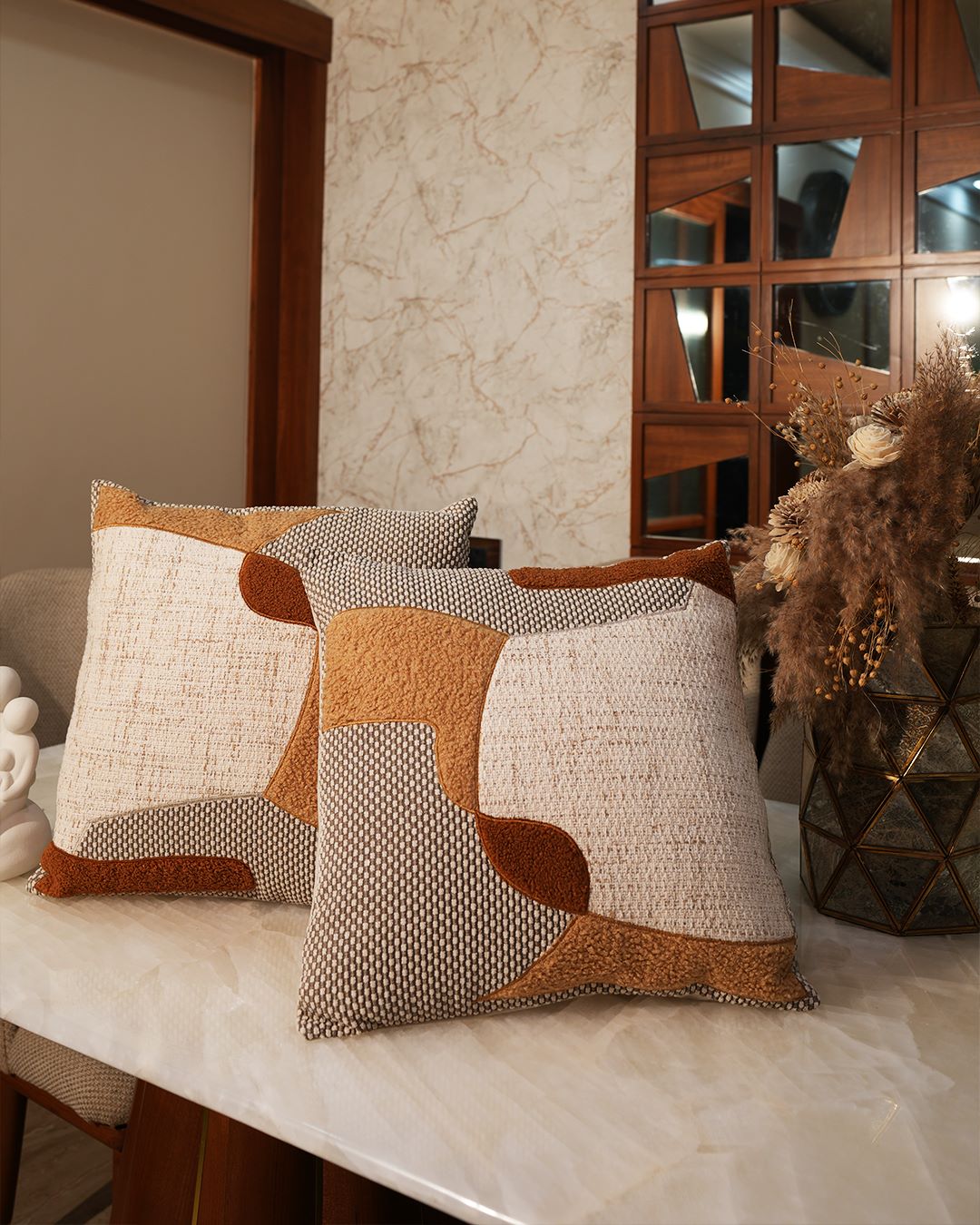Rustic Patchwork Cushion Cover