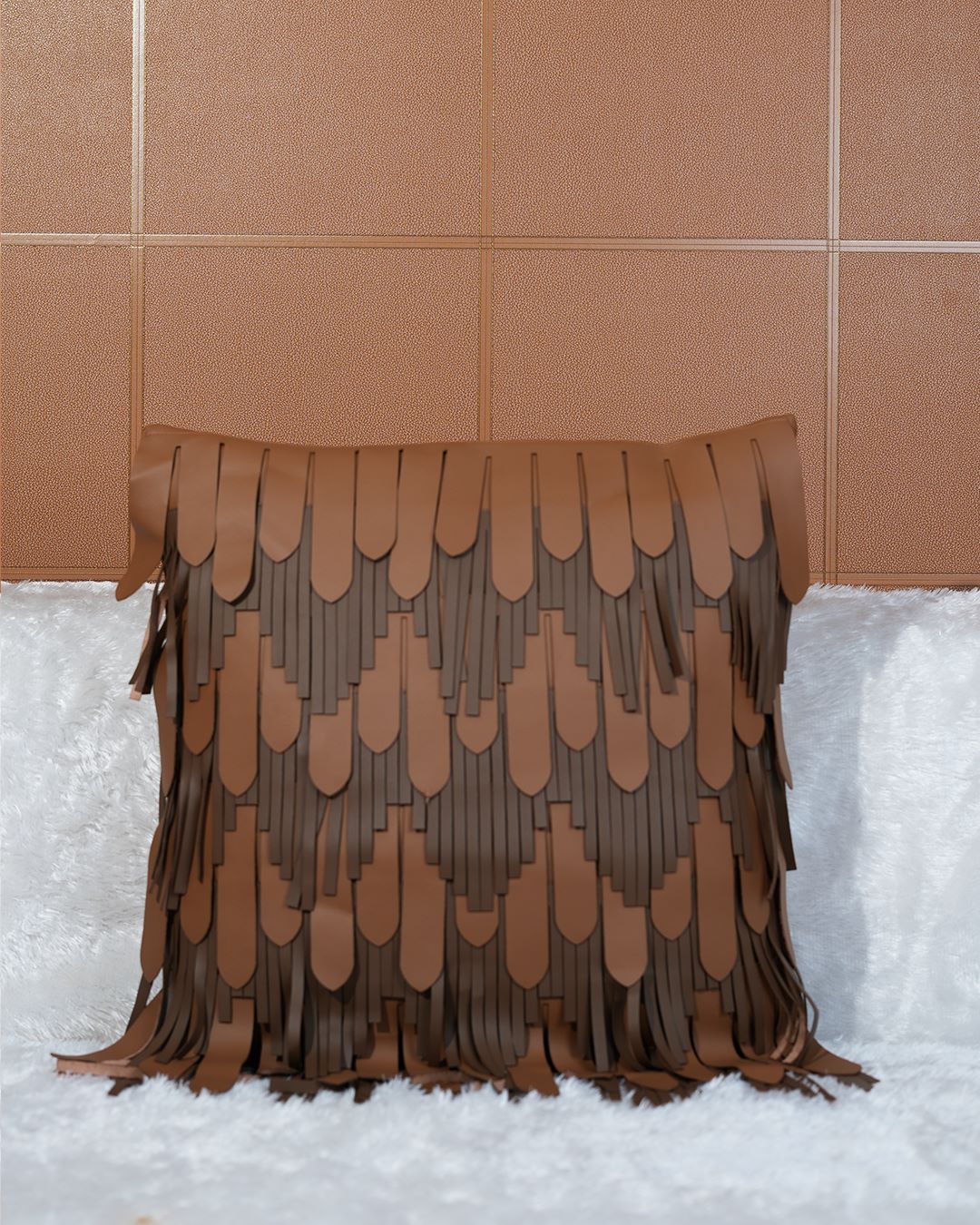 Sculpted Fringe Cushion Cover Set