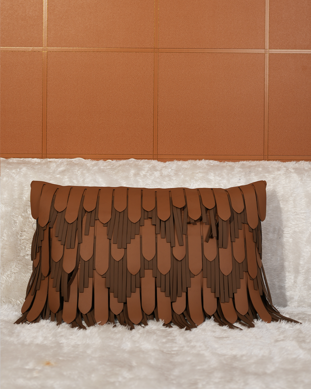 Sculpted Fringe Rectangle Cushion Cover