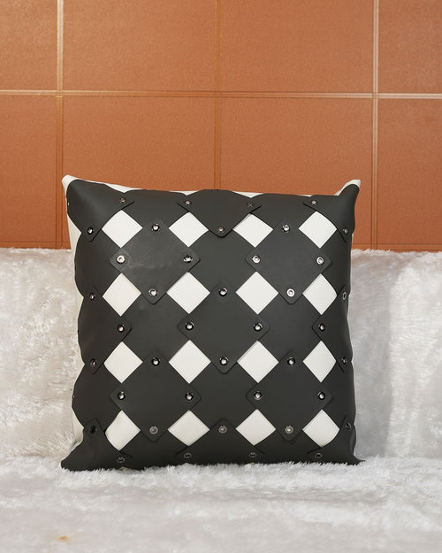 Noir Lattice Cushion Cover